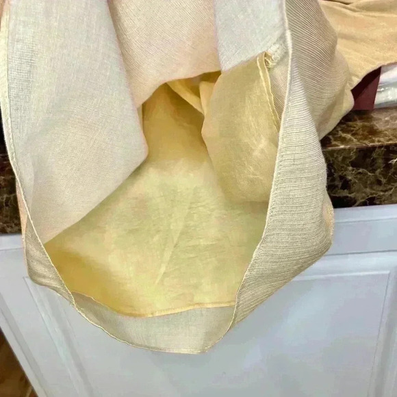 LUMINARY Gold Sparkle Pleated Top With Flutter Sleeves Size XS - Picture 8 of 10